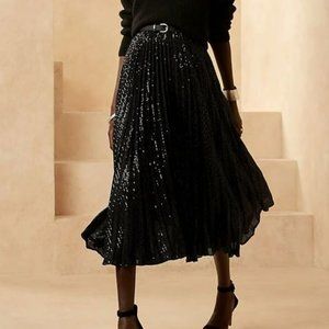 Banana Republic Pleated Sequin Skirt - SZ XS (Runs large) - NWT - MSRP $150